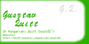 gusztav quitt business card